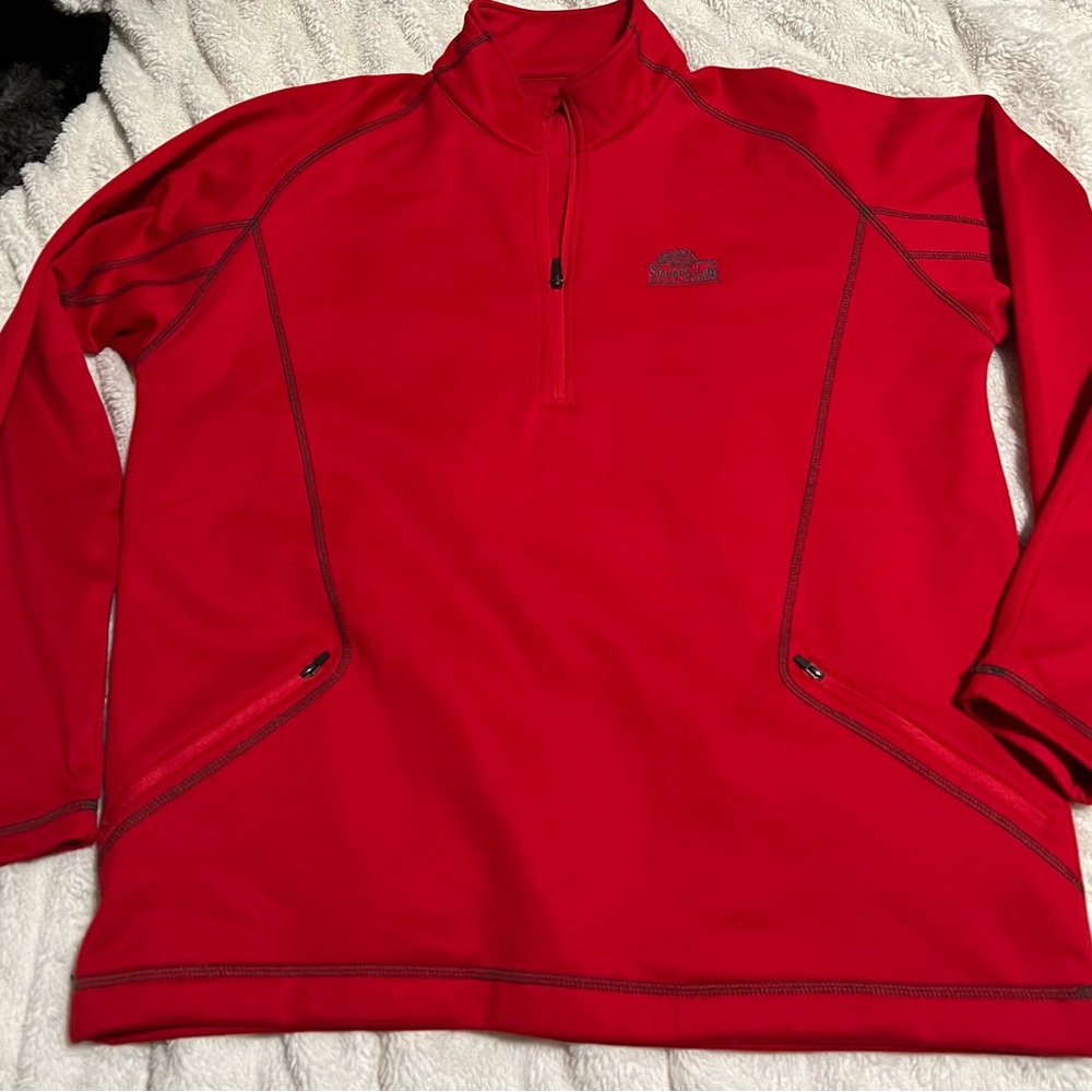 Men's Red quarter zip Golf